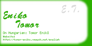 eniko tomor business card